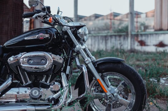 洗車・ケアされたHarleyの様子